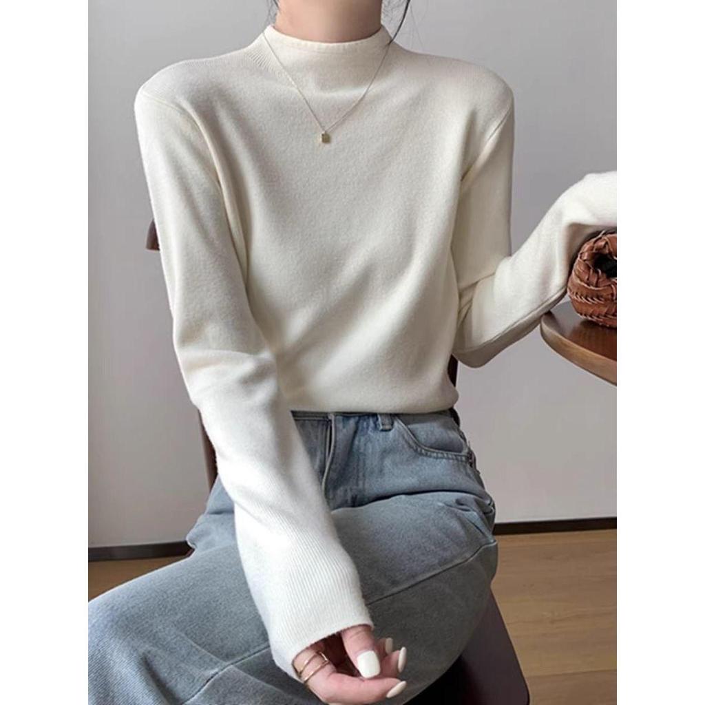 Women's Half-Turtleneck Sweater: Stylish, Tight-Fitting Knitted Base Layer Perfect for Autumn/Winter Under Coats, 2026 New Style.