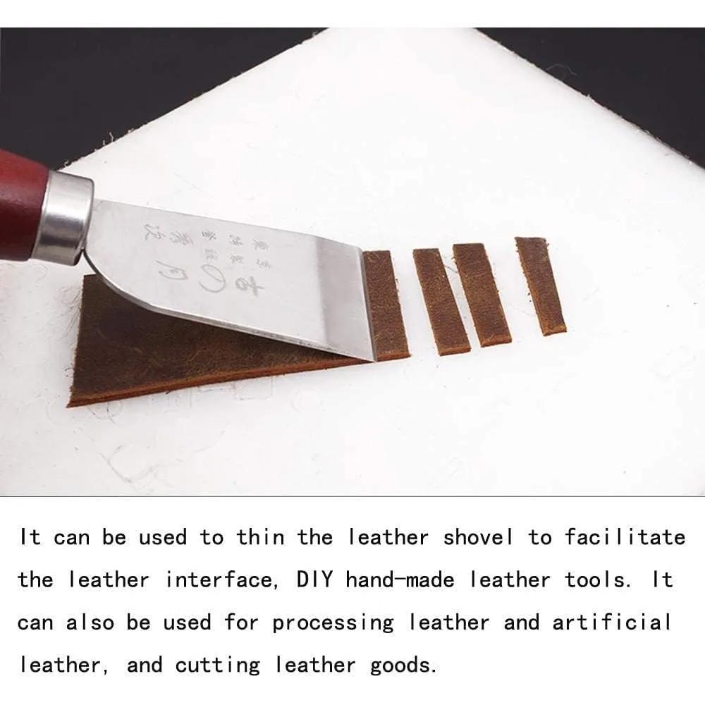 Profession Leathercraft Cutting Tool Wood Pattern Leather Cutter Knife, Stainless Steel Blade for Patchwork Knives Paper Cloth