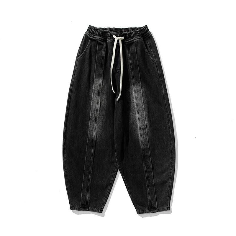 Spring Autumn Men's Vintage Jeans Loose Harem Wide Leg Pants Hip Hop Straight Denim Pants Men Casual Streetwear Denim Trouser