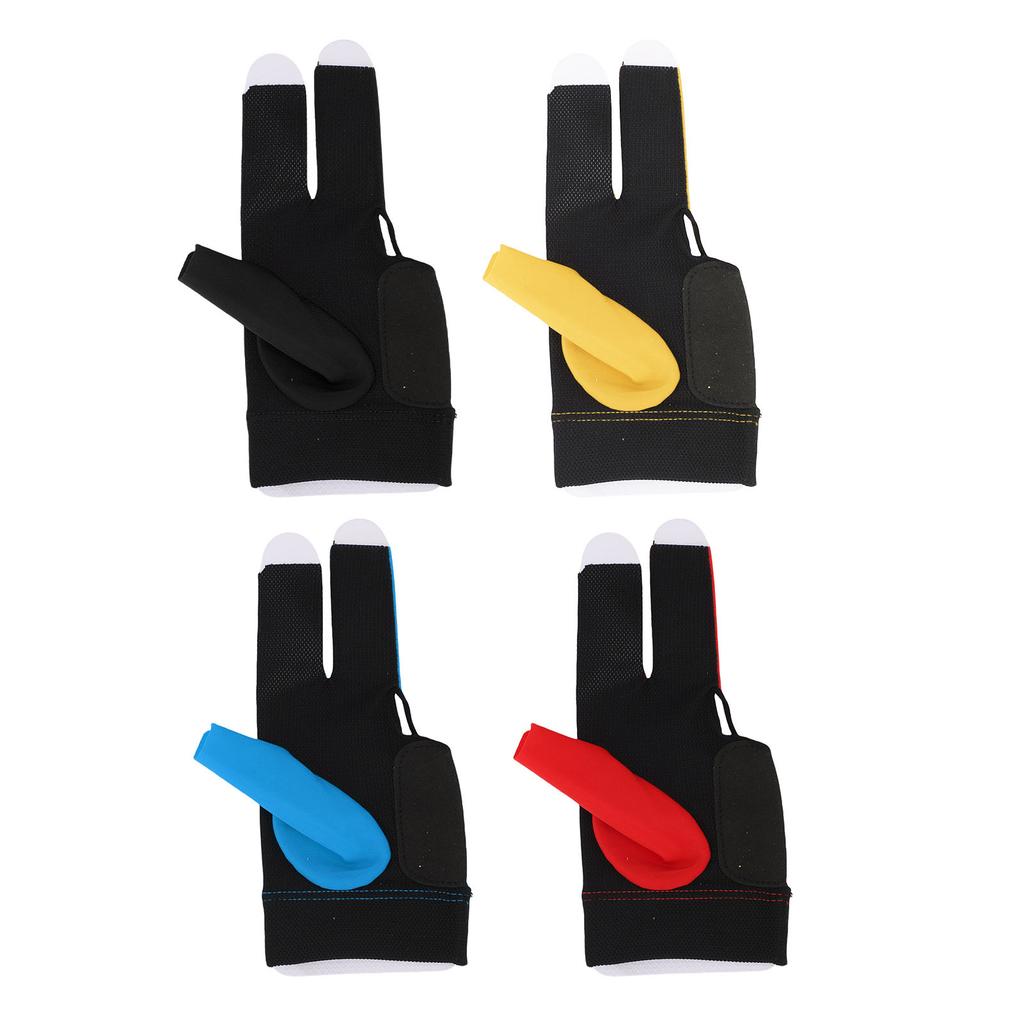 Left Hand Pool Glove 3 Finger Nylon Comfortable Elastic Universal Adjustable Billiard Pool Glove