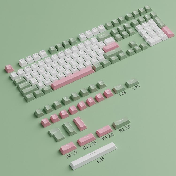 134PCS Customizable OEM Profile Keycaps with Aesthetics in Two Colors for Mechanical Keyboards
