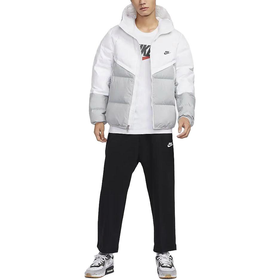 Nike Αθλητικά Ρούχα Storm-FIT Windrunner Color-Block Αδιάβροχο Μπουφάν με Κουκούλα Ανδρικά Εξωτερικά Ρούχα Λευκό DV1132-100