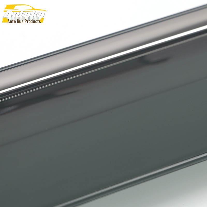 Fits 22 Highlander Rain Guards - 3D Stainless Steel Sun Visor Trim Decoration Stickers