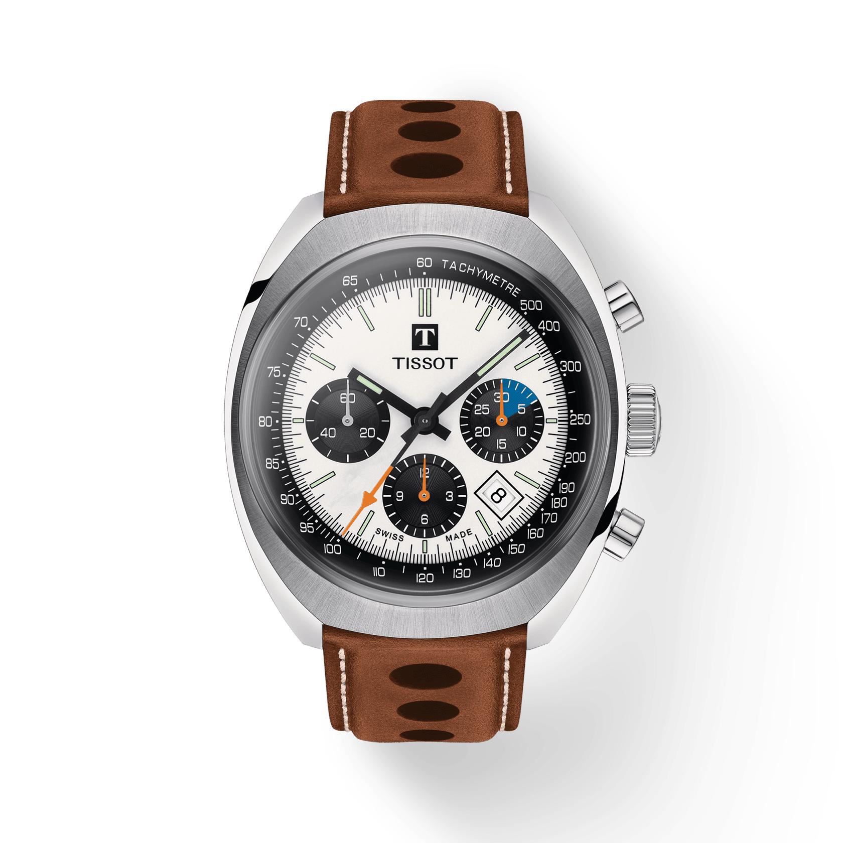 Tissot Leather Strap silver Dial Men s Fashion Watch T124.427.16.031.01 серебряный