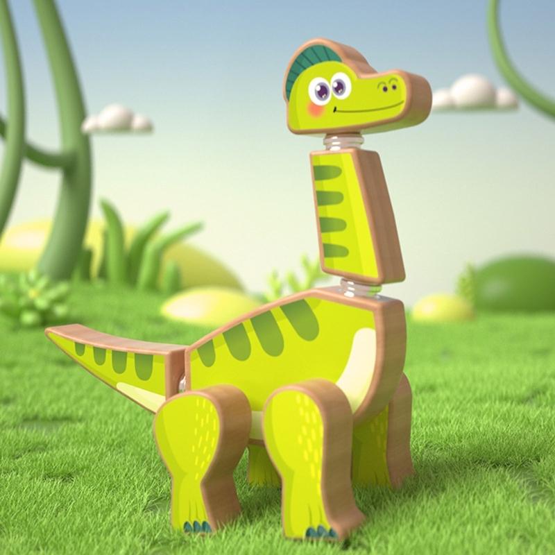 Magnetic Dinosaur Construction Toy For Children 4-8 Years Old Interactive Learning Activity For Cognitive Development