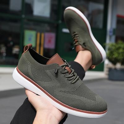 Modische Herren-Freizeitschuhe Sommer Neue Mesh Outdoor Atmungsaktive Flache Schuhe Herren Bequeme Trendige Slipper Tenis Masculino