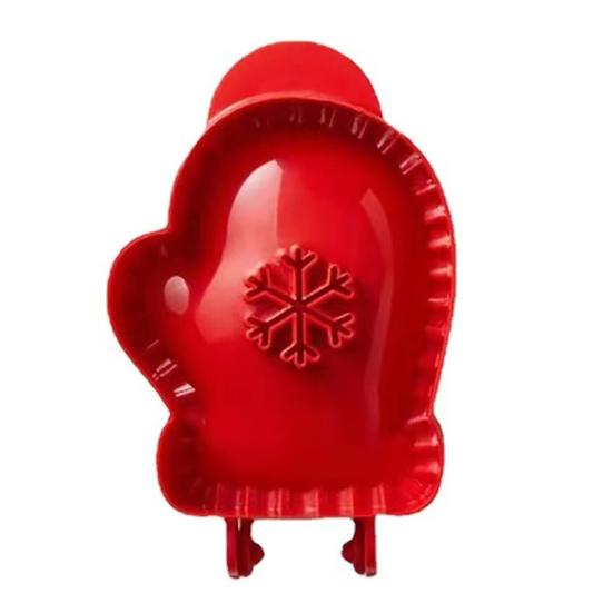 Christmas Cookie Pie Molds Plastic Cutters for Tree Snowflake Mittens Designs Mini Hand Pie Press for Holiday Baking