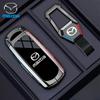 Leather 2 3 Buttons TPU Key Holder For Mazda 2 3 5 6 CX7 CX9 RX8 MX5 MPV Demio Car Key Cover Case Remote Shell Fob Bag Protector JYE3