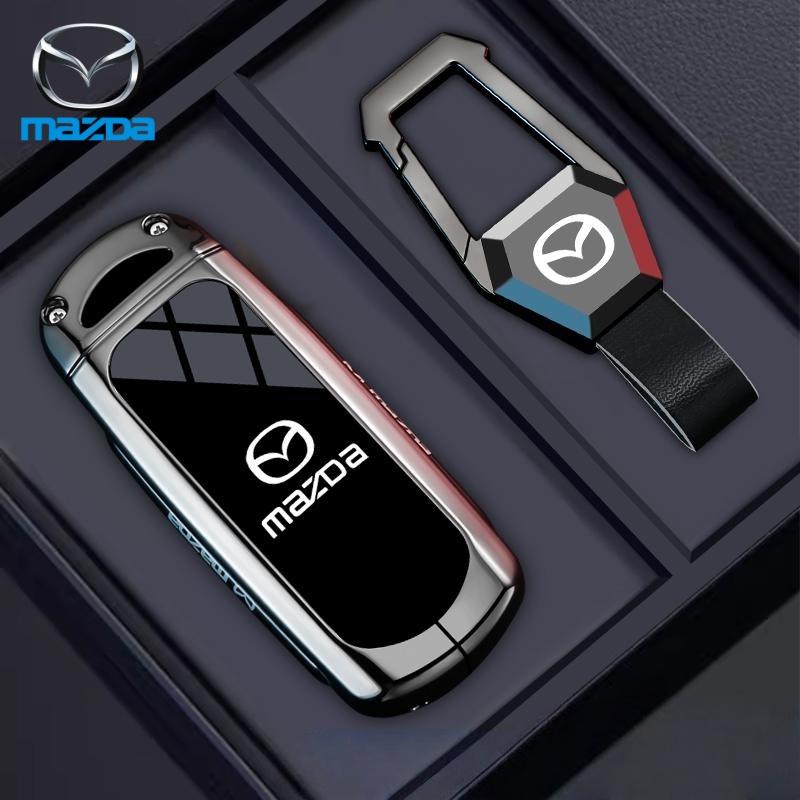 Leather 2 3 Buttons TPU Key Holder For Mazda 2 3 5 6 CX7 CX9 RX8 MX5 MPV Demio Car Key Cover Case Remote Shell Fob Bag Protector JYE3