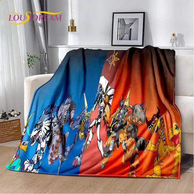 Cartoon Digimon Adventure Area Rug Large,Carpet Rug for Living Room Bedroom Sofa Doormat Decoration, Non-slip Floor Mat Cover 3D