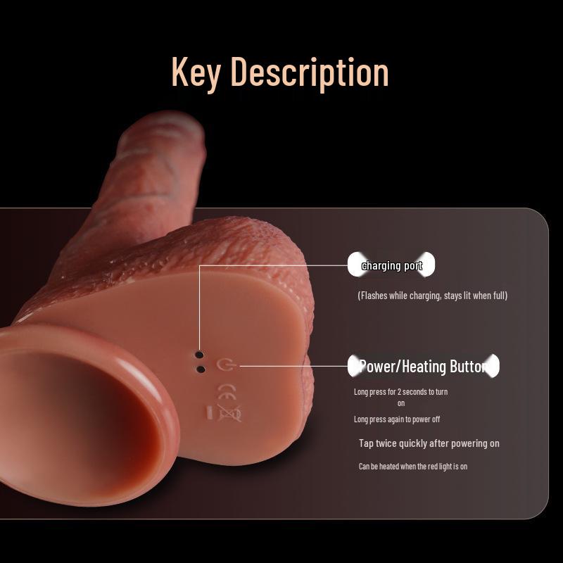 Ji Yu Kui Yin Realistic Silicone Masturbator: Soft Electric Penis Vagina Toy for Women