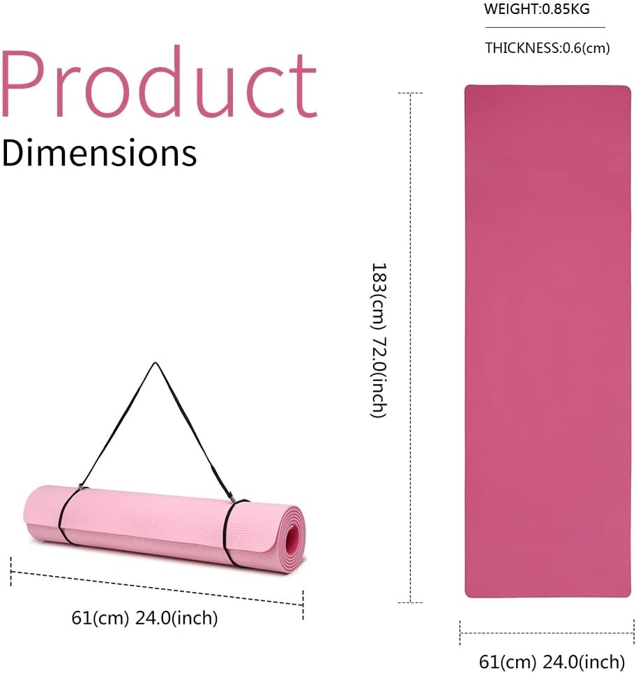 Gymnastics Mat, Yoga Mat, Fitness Mat, Non-Slip Training Mat, Sports Gym Mats, Pilates Mat