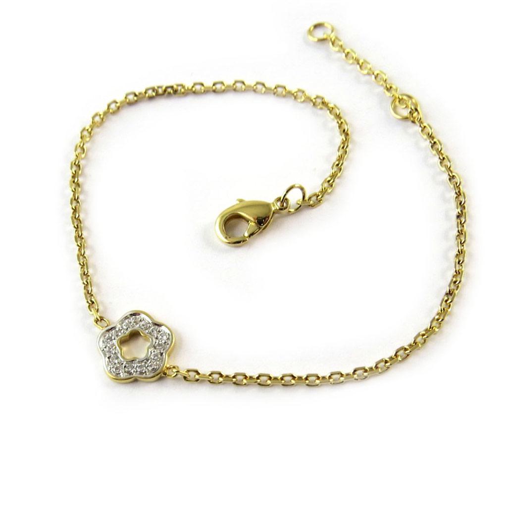 Les Trésors De Lily [G1255] - Bracelet Plaqué or 'Déesse' blanc