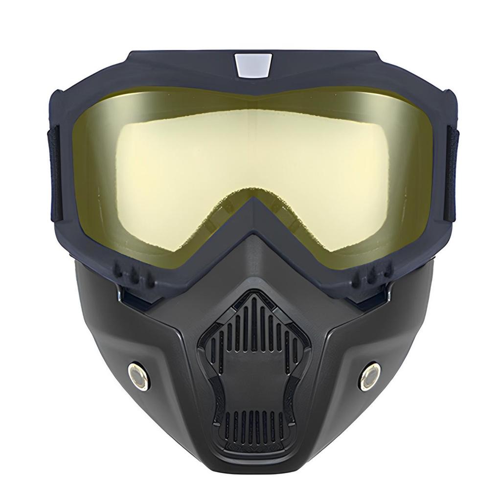 Retro Harley Windproof Face Shield & Goggles for Motorcycle Riding