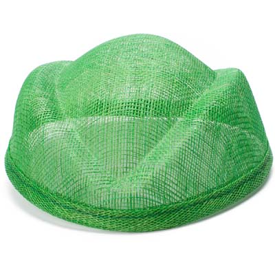 

Sinamay Air Hostess Teardrop Pillbox Percher Hat Fascinator Millinery Base Stewardesses Uniform Hat B062 зелений