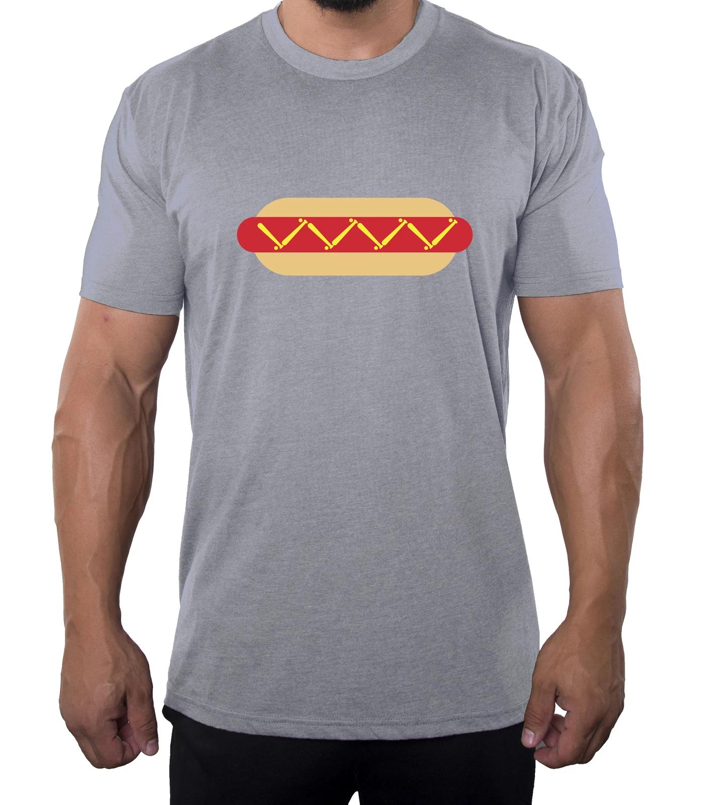 Baseball Hot Dog T-Shirts, Men s Graphic Shirts, Cool Baseball shirts L