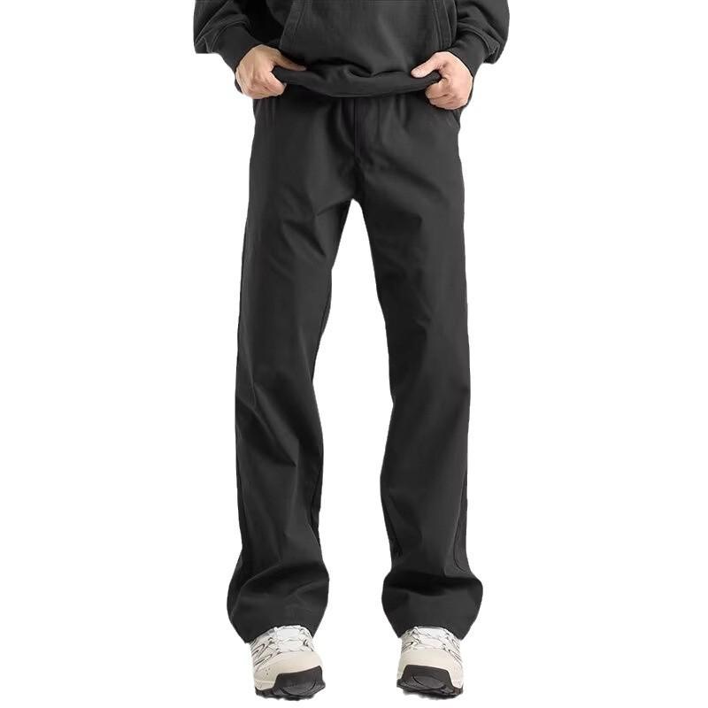 Unisex American Minimalist Waterproof Windbreaker Pants - Summer Outdoor Straight-Leg, Solid Color, Trendy