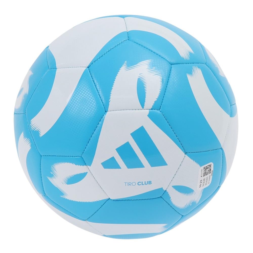 Adidas TIRO Club Soccer Light Blue and Size 5 Machine-Stitched Ball, White,