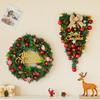 Champagner Gold Weihnachtsdekorationen: Baumkranz, Rattan-Geweih, Wand- & Türdekoration für Hotels & Einkaufszentren