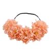 European & American Peony Flower Elastic Headband - Fabric Art Christmas Hair Accessories for Women