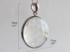 Flower of Life (Sacred Geometry) Crystal Pendant Top In Sterling Silver 925