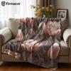 Blush Tulips Lightweight Microfiber Soft Christmas Fleece Blanket Warm Cozy Throw for Bed Sofa Office Travel All Season