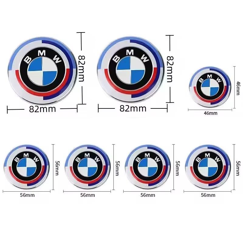 7 szt./zestaw Logo 50. Rocznicy Samochodu Do BMW G30 G31 G38 G11 G12 G20 G28 F10 F48 F49 G01 F20 F21 F22 Pokrywa Dekoracyjna Felgi