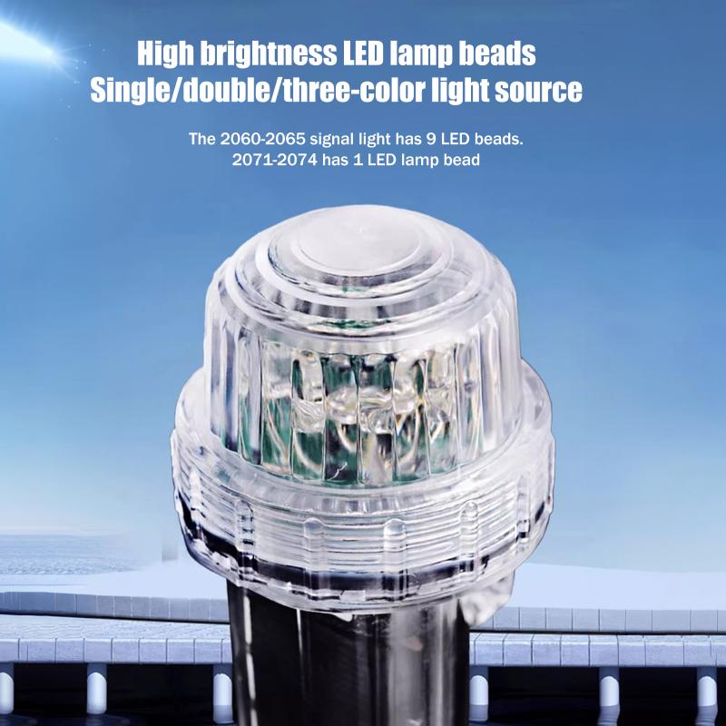 Solar Ocean Signal Light Navigation Signal Light Waterproof Flash Led Night Warning Light Yacht And Fishing Boat Accessories