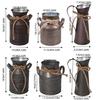 Metal Floral Holder, Durability Rusts Finish Country Holder Milk Can for Homes Gardening Flower Holder Decorations