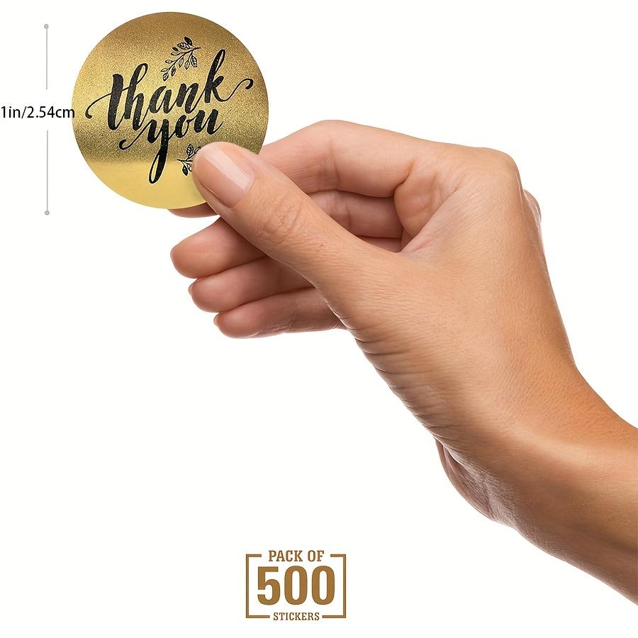 Runde matte goldene Danke-Aufkleber, ideal für Geburtstage, Hochzeiten, Giveaways, Brautpartys und perfekt für Kleinunternehmer