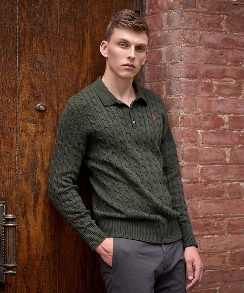 USPOLOASSN Classic Collared Knit_Black