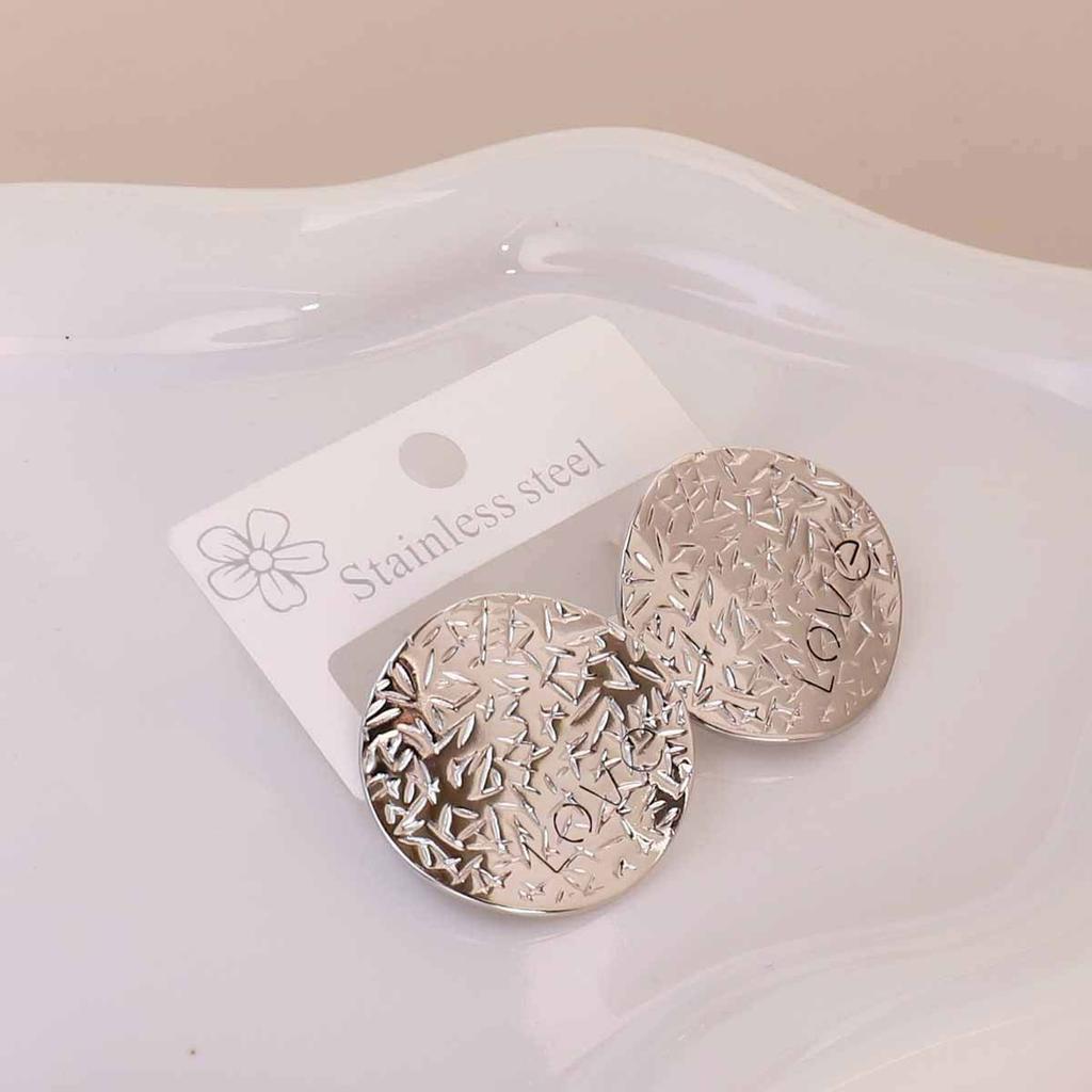 European American Trendy Cross-Border Punk Cold Wind Stainless Steel Earrings Geometric Irregular Drop Fashion Jewelry