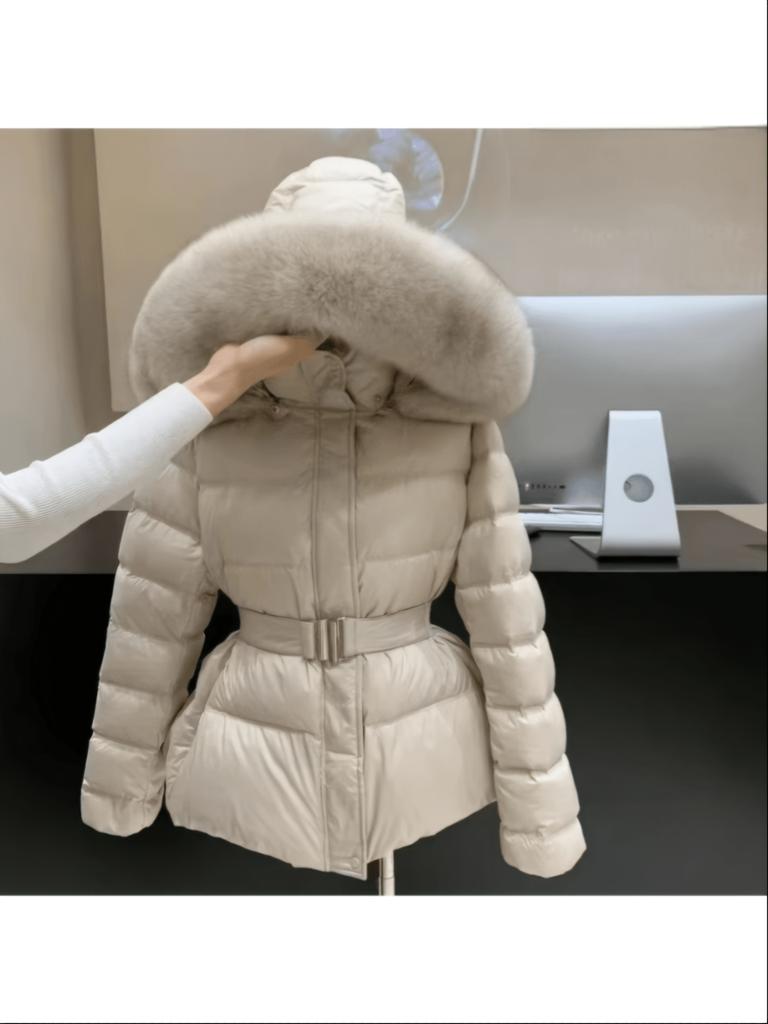 Women's Hooded Warm Cropped Long-Sleeve Jacket For Winter
