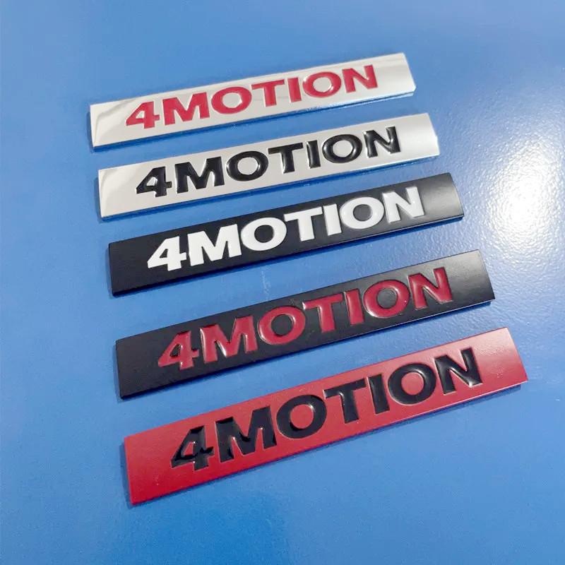 RUNTB1 3D Metal 4 Motion Letters Logo Emblem Badge Rear Trunk Sticker For VW MK4 T5 T6 Passat 4 B6 B8 B5 Tiguan 4motion Car Accessories