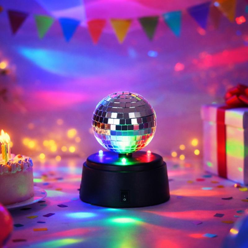 1Pc Disco Mirror Ball Light LED Stage Light Dimmable KTV Box Live Atmosphere Light Night Market Stall Festival Light