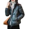 LJX 2024 New Windproof Jacket Ladies Jacket Fashion Winter Shiny Party Coat Female Short Jacket Warm Nightclub Hooded Collar Fashion Female Jacket
