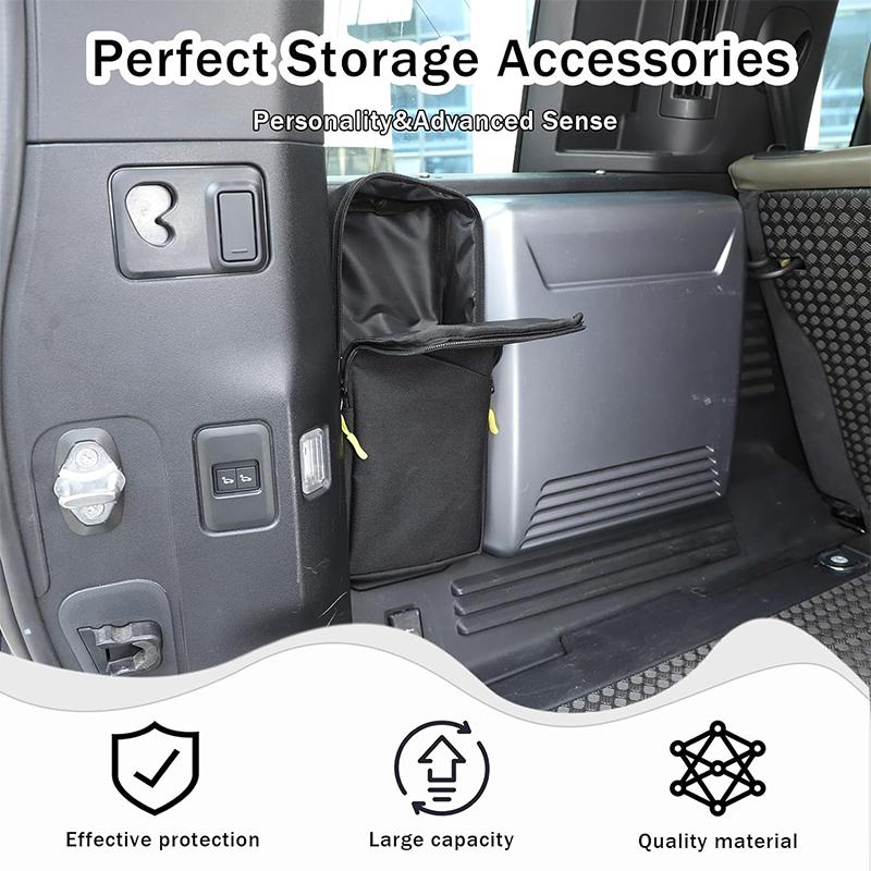 For Land Rover Defender 110 2020-2025 Black Oxford Cloth Car Trunk Organizer Toolbox Organizer Interior Accessories