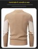 Men's Winter Thick Knit Color-Block Patchwork Sweater