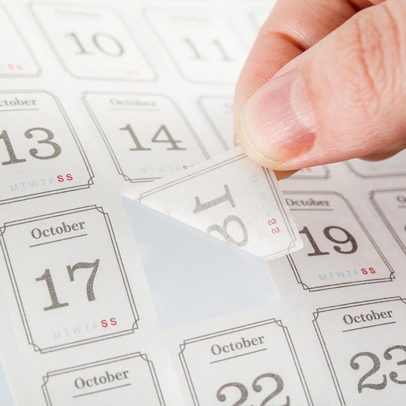 Minimalist 365-Day Calendar Stickers: Year-Round Planner Numbers for Diary Decoration