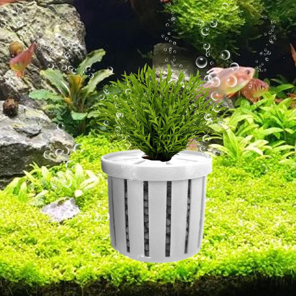 Aquarium Plant Holder Stable Fish Tank Plant Basket Aquarium Hydroponics Planting Holder Water Feature Decoration Accessories