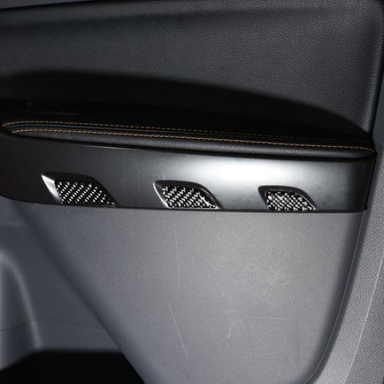 Carbon Fiber Interior Door Panel Cover Trim For Ford Ranger 15-21