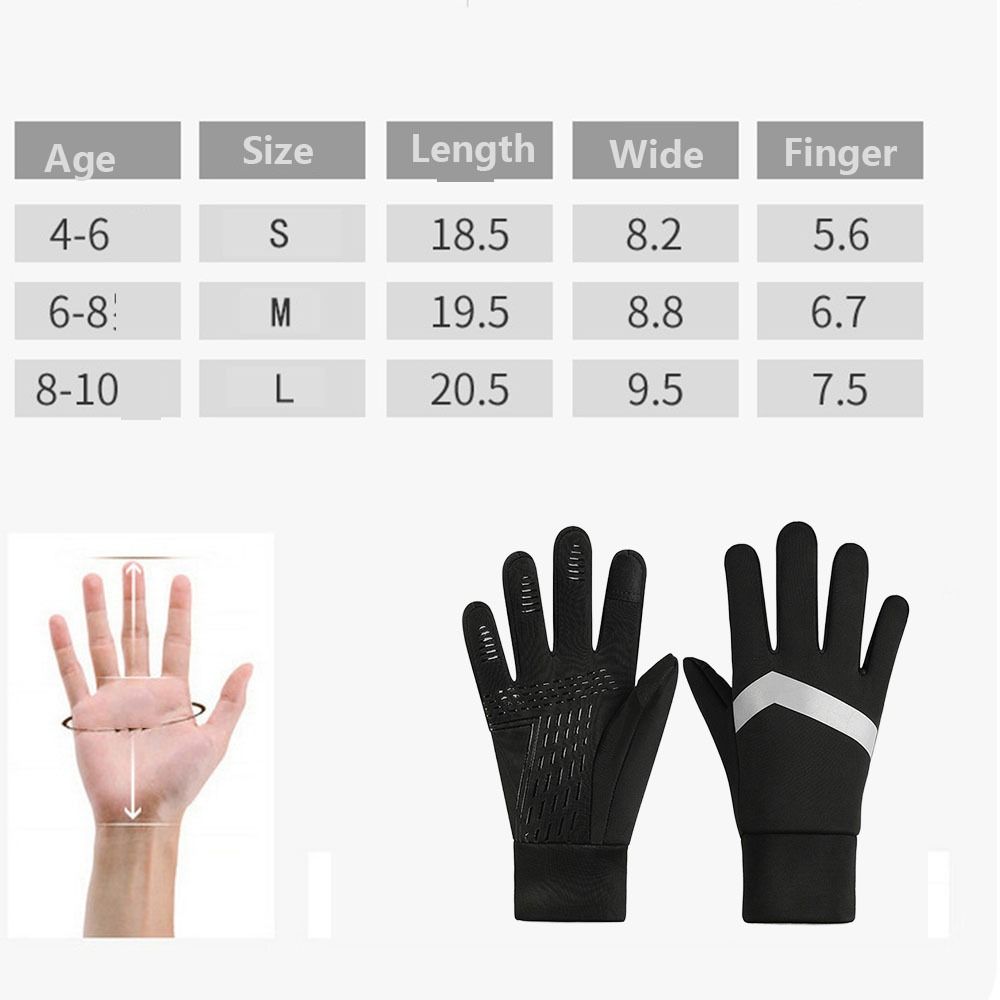 Non-slip Bicycle Sports Mittens Children Bicycle Riding Gloves Autumn Winter
