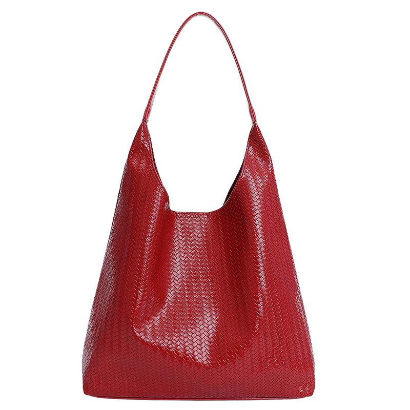 Niche Commuting Large-capacity New Casual Versatile Texture Woven Pattern Underarm Bag Shoulder Tote Bag