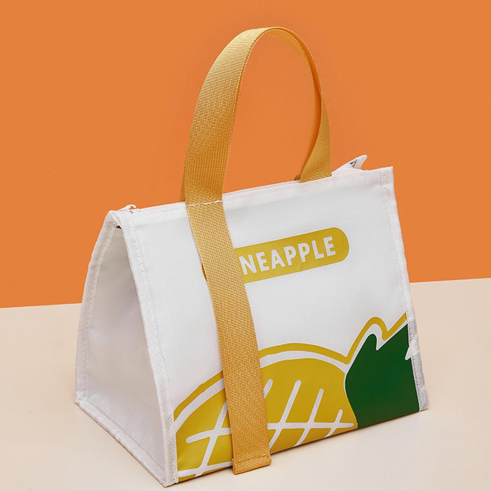 

Portable Thermal Lunch Box Bags Fashion Large-capacity Thickened Waterproof Oxford Cloth Food Storage Handbags White#0