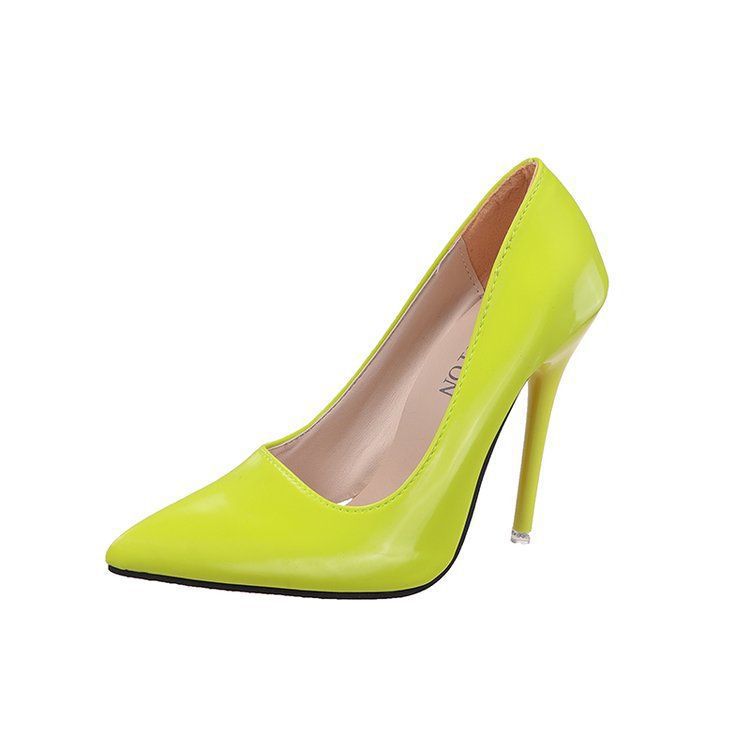 New Classic Women's Shoes Fashionable Thin Heel Pointed 12CM High Heels with Multiple Colors Nightclub Shallow Mouth High Heels