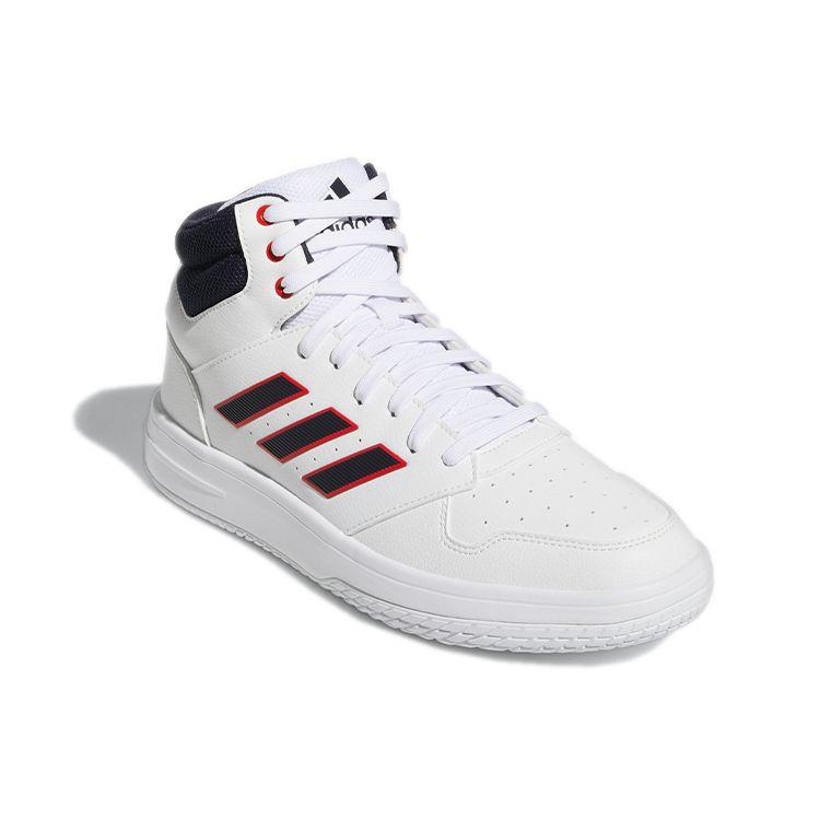 Adidas Gametaker Mesh Shock Absorbing Non-Slip Durable High-Top Retro Basketball Shoes Men Sneakers White GZ4852