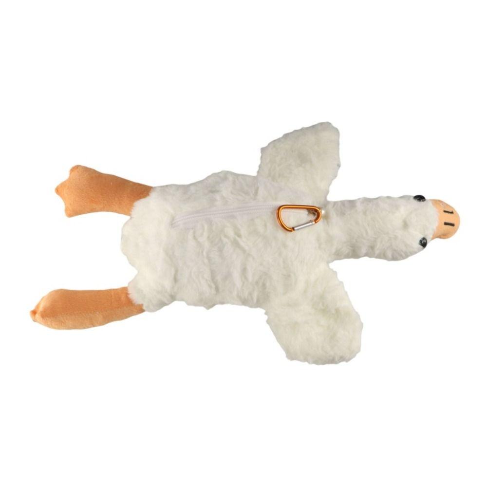 Plush Toys White Goose Pen Bag Pencil Pouch Stationery Storage Bag  Back To School