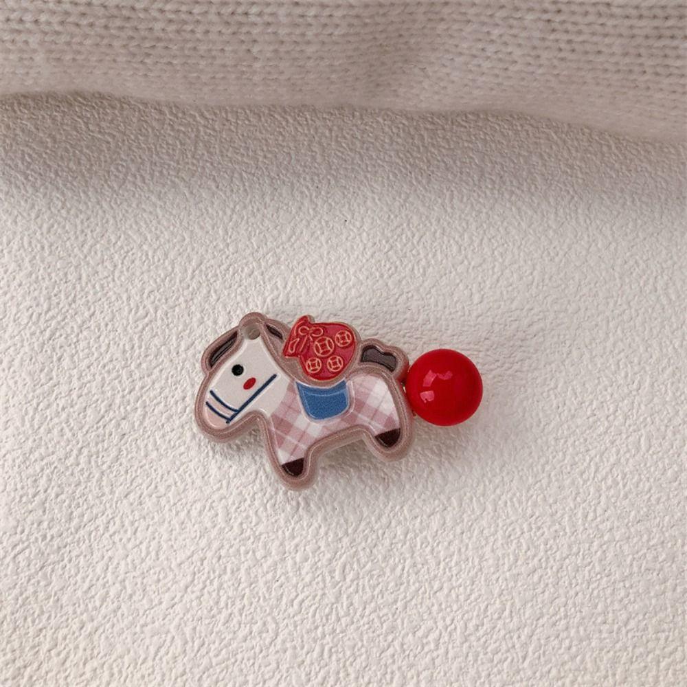 9pcs Good Luck Pony Hair Clip Horse New Year Hair Accessory Cute New Year Hairpin  Gift