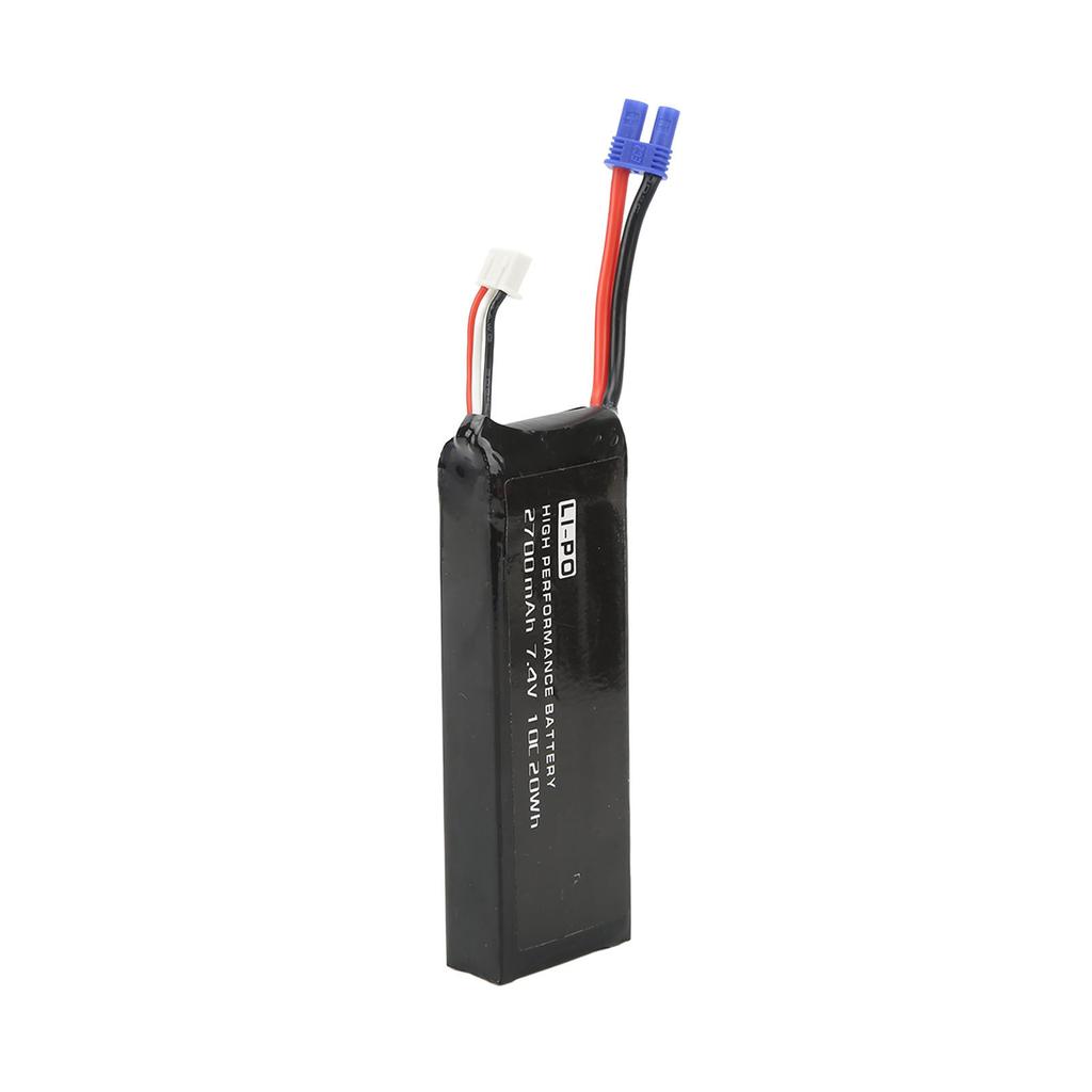 7.4V Lipo Battery Black 10C 2700mAh Female EC2 Plug Stable Accurate RC Drone Lipo Battery for