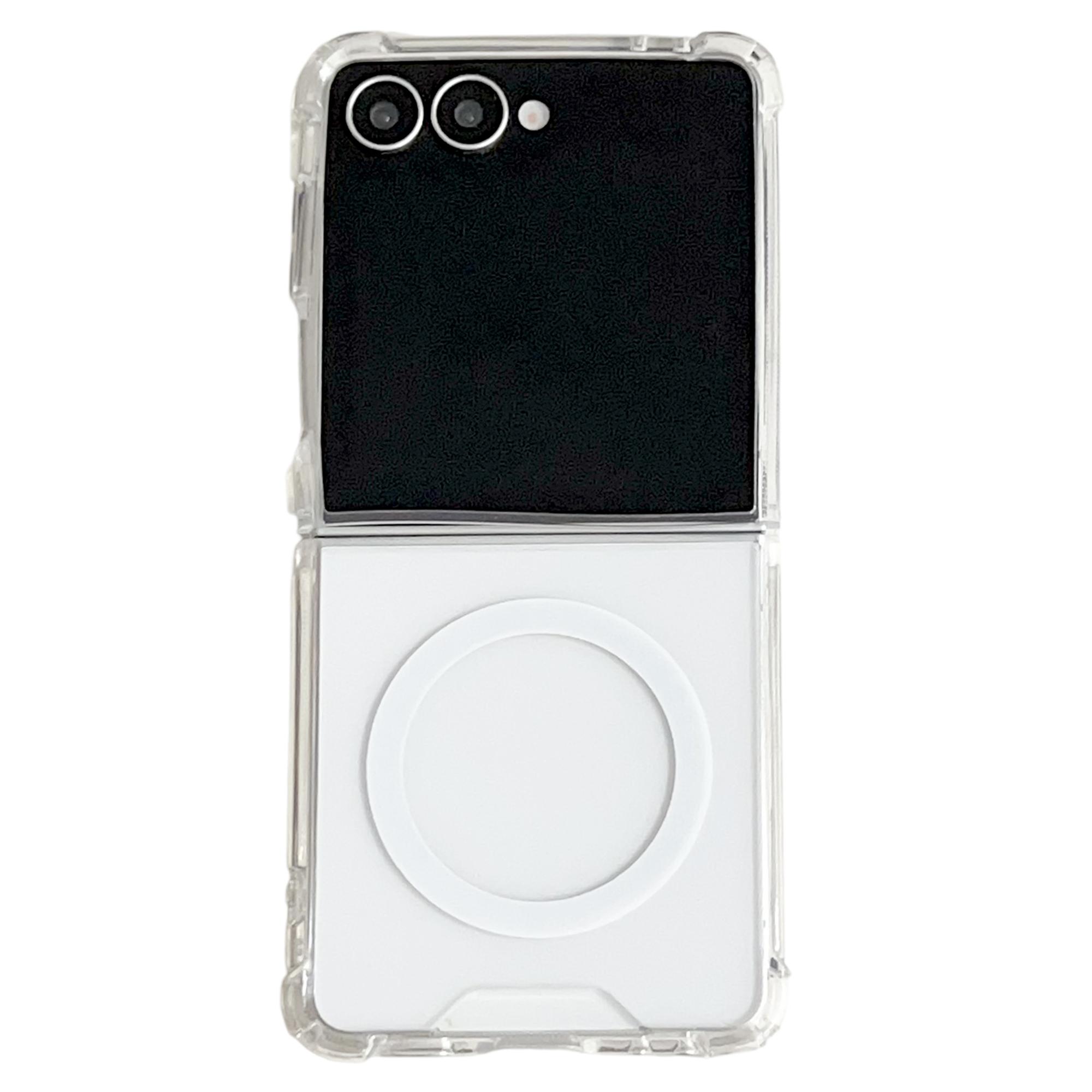 

Для Samsung Galaxy Z Flip7 5G Чехол Прозрачная акриловая задняя крышка телефона Совместим с MagSafe A